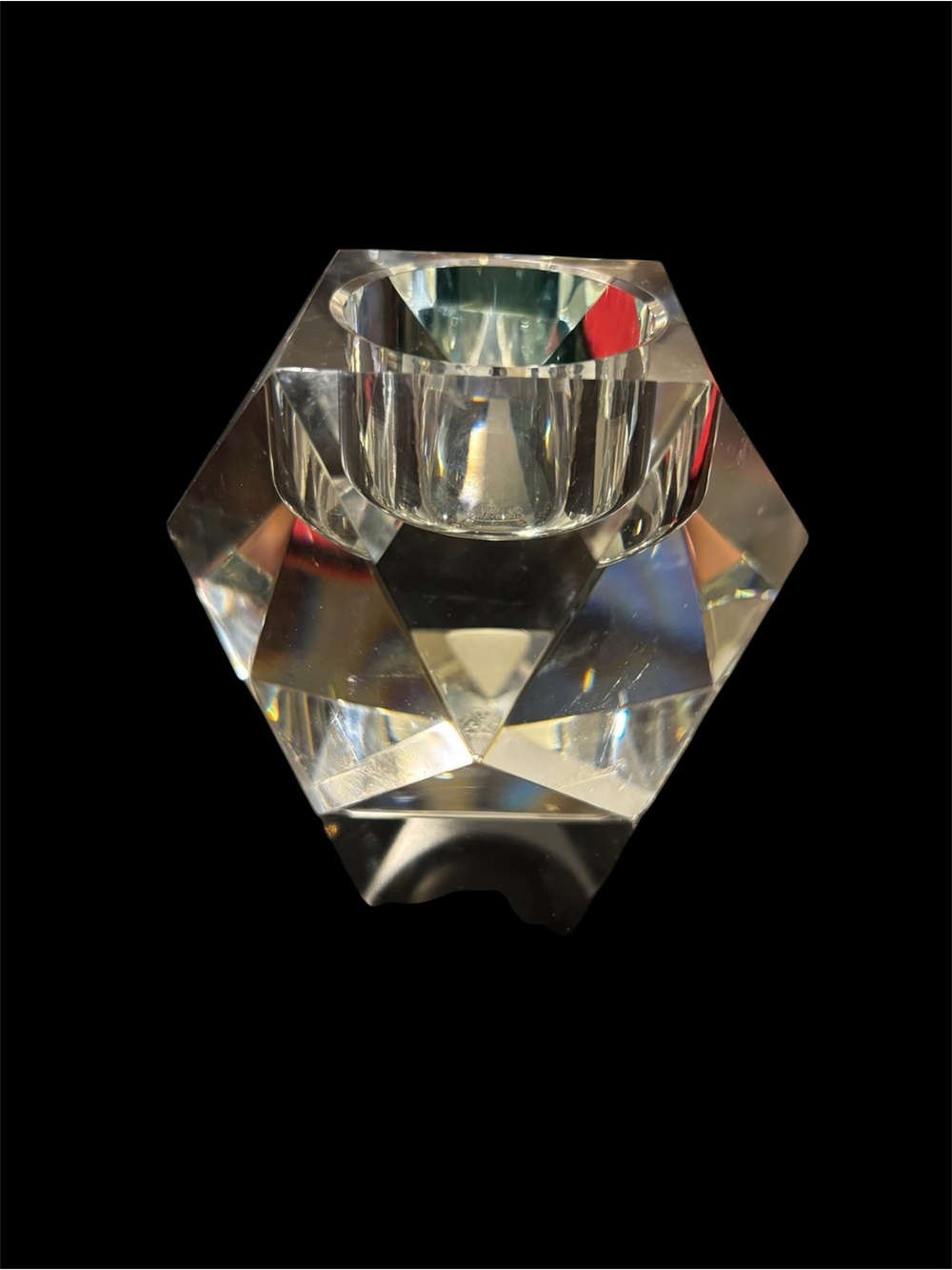 Rosenthal Clear Faceted Crystal Tealight Holder - Picture 3 of 6